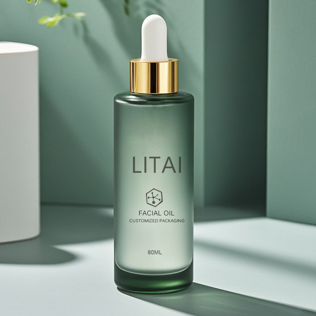 20ml 30ml 60ml 80ml 100ml Flat Shoulder Serum Dropper Glass Bottles