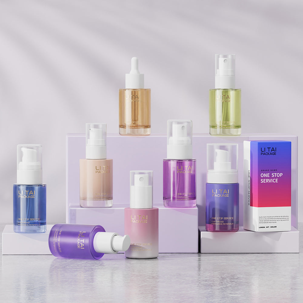 Custom 1 oz Hair Eye Essential Essence Packaging Skincare Serum Bottle 30ml Frosted Dropper Bottle with Box