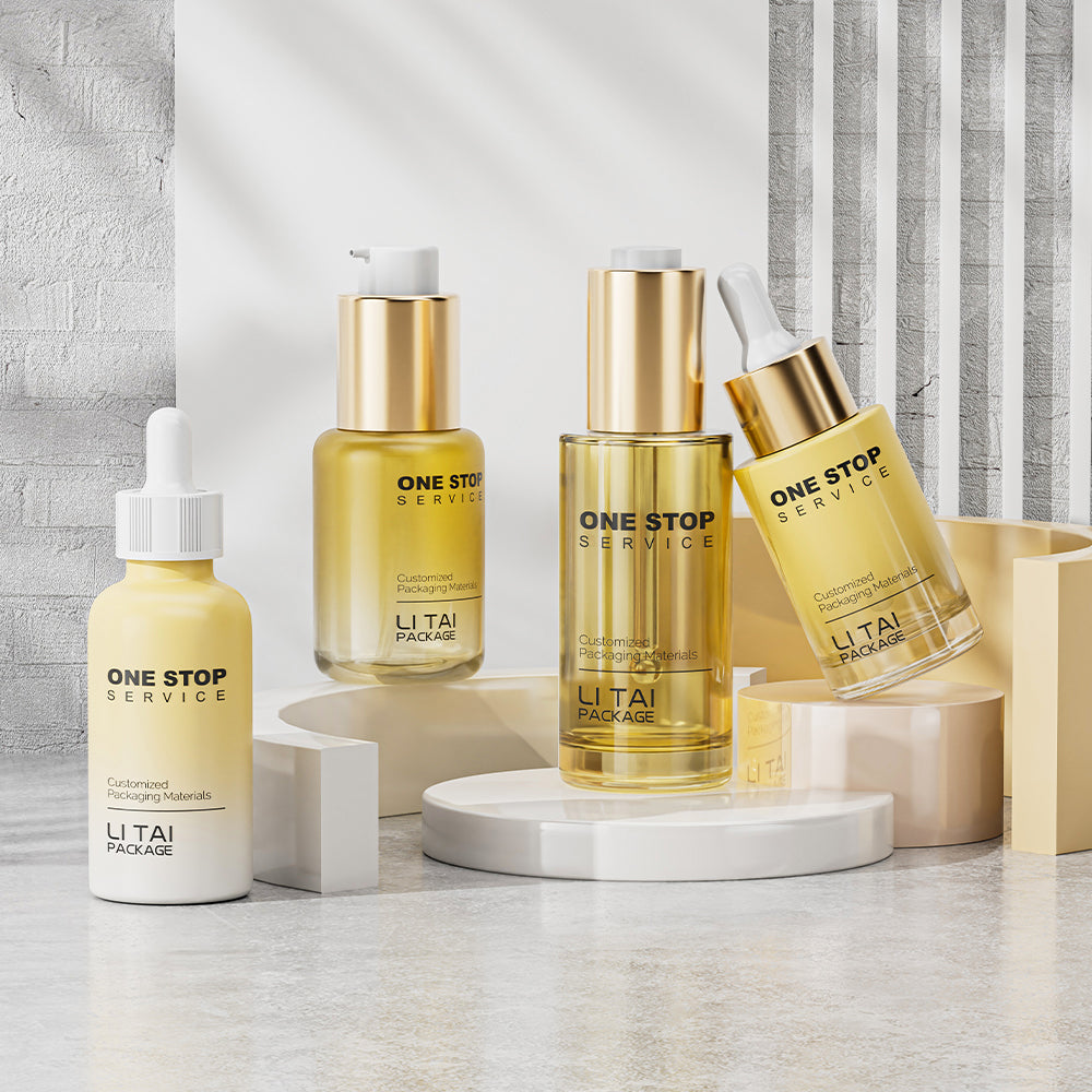 Custom 1 oz Hair Eye Essential Essence Packaging Skincare Serum Bottle 30ml Frosted Dropper Bottle with Box