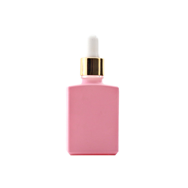 Square Clear Glass Pipette Flat Serum Bottles 30ml 50ml 100ml Essential Oil Rectangle Glass Dropper Bottle