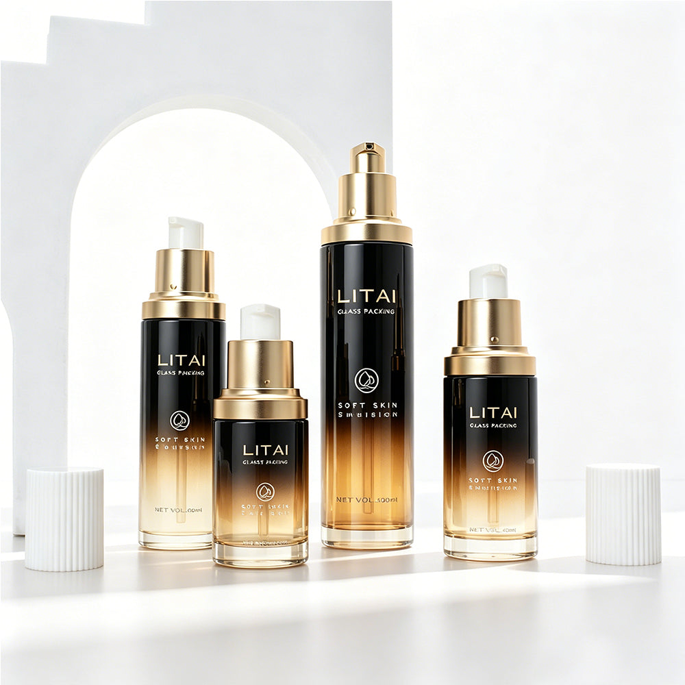 Luxury 30ml 1oz Empty Skincare Serum Oil Dropper Bottle with Push Button Dropper