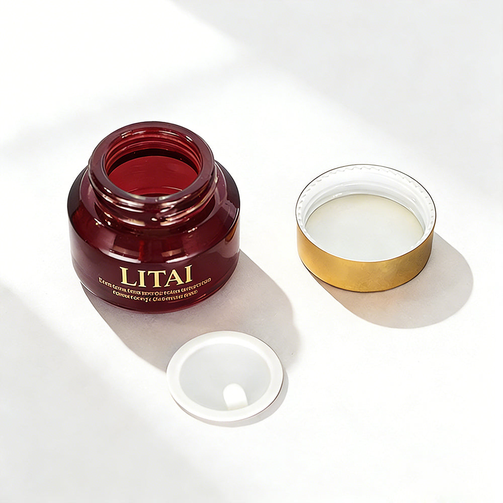 New Design Wine Red Gradient Glass Lotion Pump Bottle Cream Jar Set 100ml Custom Luxury Frosted Cosmetic Packaging for Skincare