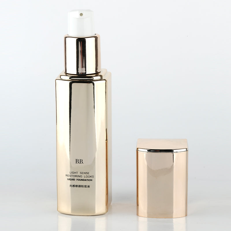 Luxury Gold Glass 1oz Empty Foundation Bottle 30ml