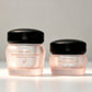 Luxury Frosted Clear Pink Glass Skincare Packaging Lotion Bottle With Golden Pump