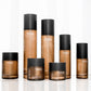 Luxury Matte White Frosted Wine Red Skincare Packaging Flat Shoulder Glass Jar Serum Bottle Set