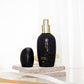 30ml 50ml 100ml luxury skincare packaging black cream jar bottle with stone shape cap