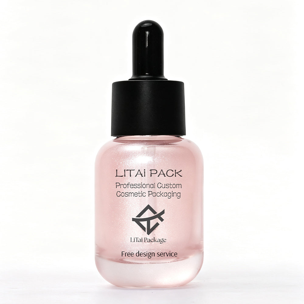 Luxury Matte White Glass Empty 30ml Essential Oil Serum Dropper Bottle with Box