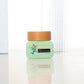 skincare face cream container packaging square 50ml Color glass cosmetic jar with bamboo lids