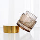 Cylindrical Skincare Glass Bottle Set 30ml 1oz 100ml Cosmetic Jar Shampoo Lotion Toner Spray Pump Bottle With Golden Cover