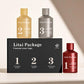 Unique 30 ml 60ml Hair Body Facial Oil Serum Bottle Custom Slanted Shoulder Black Glass Lotion Pump Bottle with Box