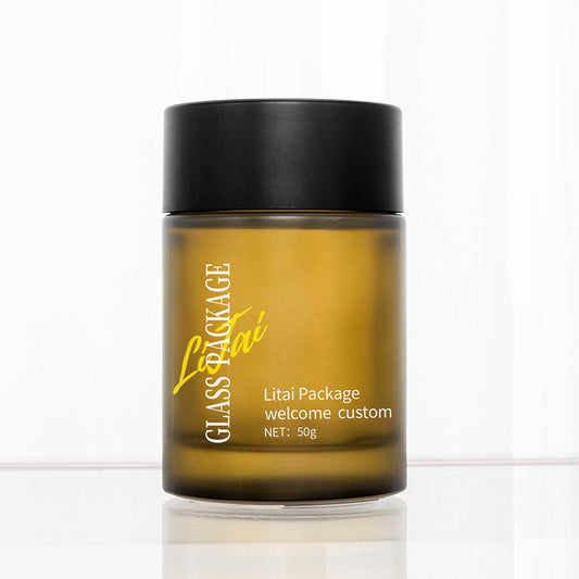 Luxury Matte White Frosted Wine Red Skincare Packaging Flat Shoulder Glass Jar Serum Bottle Set