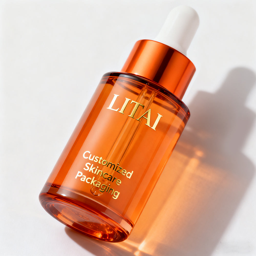 Luxury 30ml 40ml Gradient Color Serum Hair Oil Bottle Empty Cosmetic Bottle Packaging with Dropper