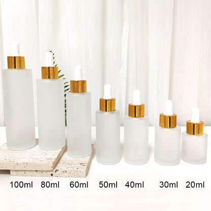 20ml 30ml 60ml 80ml 100ml Flat Shoulder Serum Dropper Glass Bottles