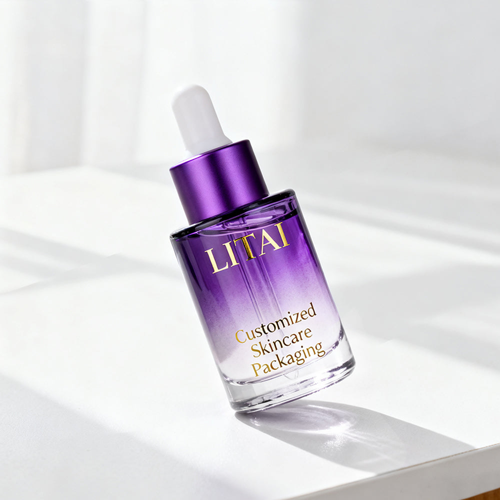 100 ml Cuticle Hair Gradient Transparent Glass Serum Dropper Bottle Essential Oil Bottle With Glass Pipette