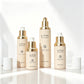 Custom Beige Luxury Hair Oil Serum Bottle 1 Oz Empty Push Press Dropper Glass Bottle 30ml With Box Packaging