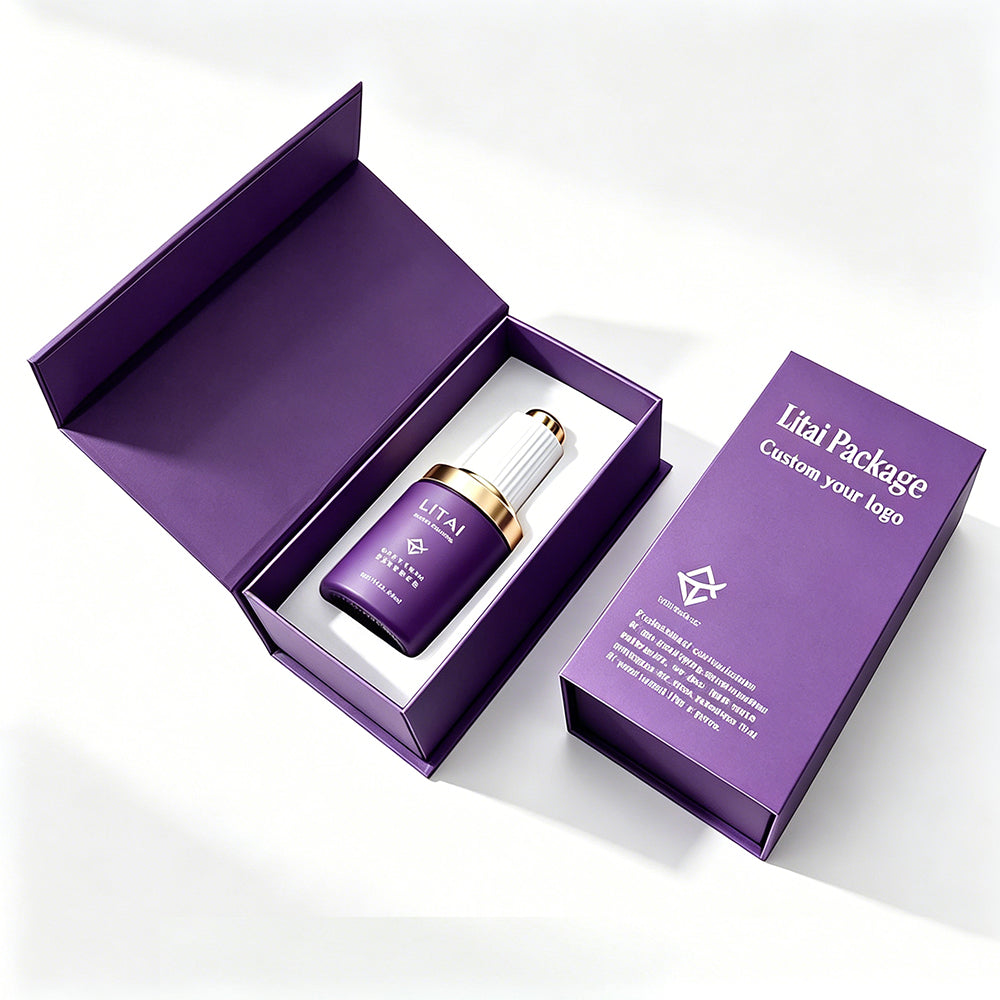 Refillable 30ml Custom Empty 1oz Glass Hair Beard Oil Face Serum Oil Dropper Bottles With Magnetic Box