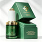 Custom Dark Green 1oz Empty 30ml Facial Oil Glass Bottles With Push Button Dropper Serum Glass Bottle With Box