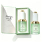 Custom Dark Green 1oz Empty 30ml Facial Oil Glass Bottles With Push Button Dropper Serum Glass Bottle With Box