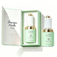 Custom Dark Green 1oz Empty 30ml Facial Oil Glass Bottles With Push Button Dropper Serum Glass Bottle With Box