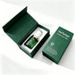 Custom Dark Green 1oz Empty 30ml Facial Oil Glass Bottles With Push Button Dropper Serum Glass Bottle With Box