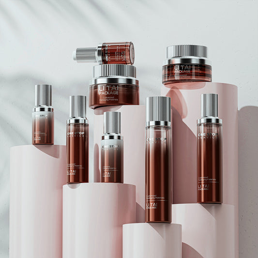 Skin Care Serum Packing Set 30ml 60ml 100ml Facial Custom Color Cosmetic Bottle and Jar With Box