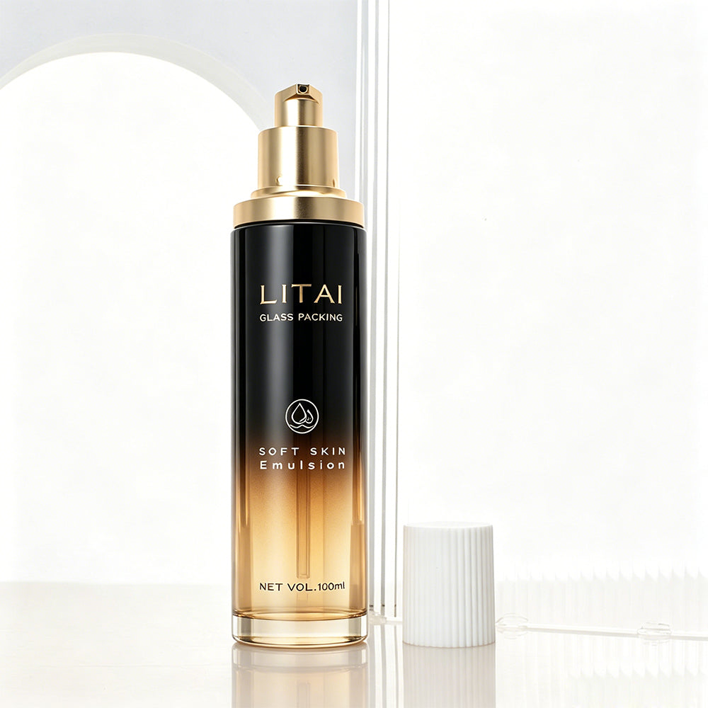 Luxury 30ml 1oz Empty Skincare Serum Oil Dropper Bottle with Push Button Dropper