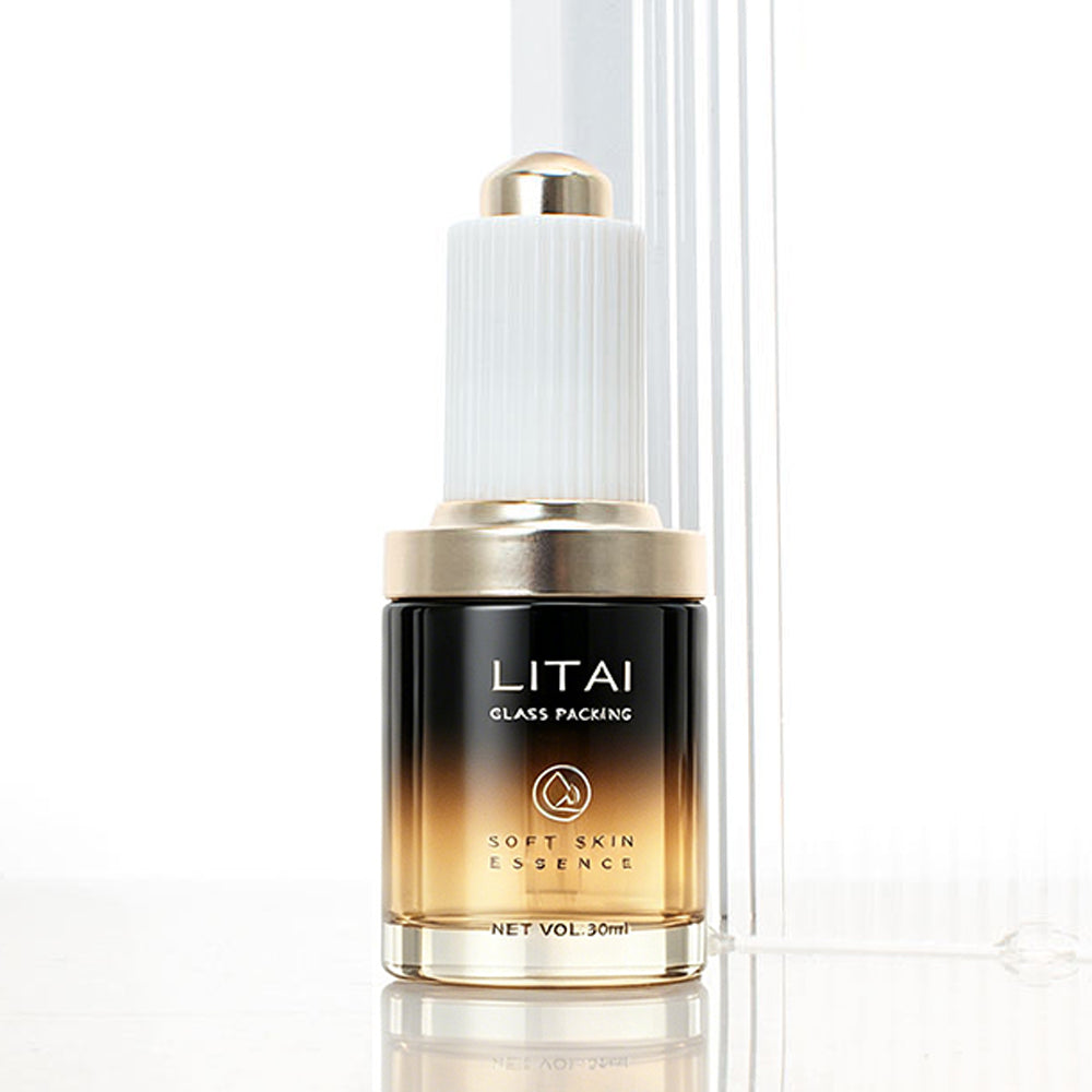 Luxury 30ml 1oz Empty Skincare Serum Oil Dropper Bottle with Push Button Dropper