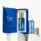 Custom Empty Blue 1oz 30ml 50ml 100ml Beard Hair Oil Serum Glass Pump Bottle With Package Box