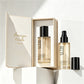 100ml Luxury Beige Frosted Glass Cosmetic Pump Bottle Empty With Packaging Box