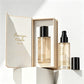 100ml Luxury Beige Frosted Glass Cosmetic Pump Bottle Empty With Packaging Box