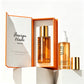 100ml Luxury Beige Frosted Glass Cosmetic Pump Bottle Empty With Packaging Box