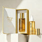 100ml Luxury Beige Frosted Glass Cosmetic Pump Bottle Empty With Packaging Box