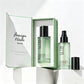 Custom Logo Thick Grass Green Glass Serum Bottles 100ml Empty Luxury Hair Oil Pump Bottle with Box