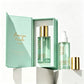 Custom Logo Thick Grass Green Glass Serum Bottles 100ml Empty Luxury Hair Oil Pump Bottle with Box