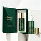 Custom Logo Thick Grass Green Glass Serum Bottles 100ml Empty Luxury Hair Oil Pump Bottle with Box