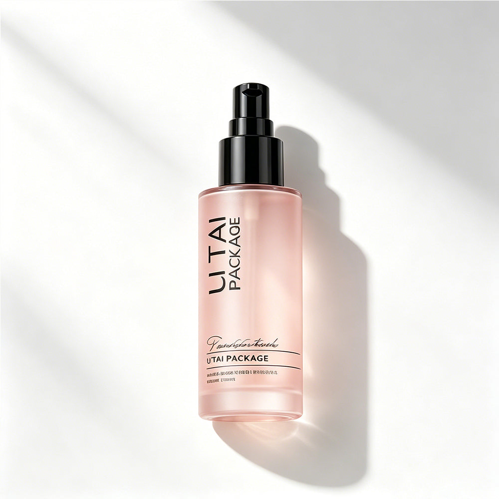 Luxury 30mL 50mL100mL Serum Cosmetic Skincare Packaging Frosted Pink Gradient With Box