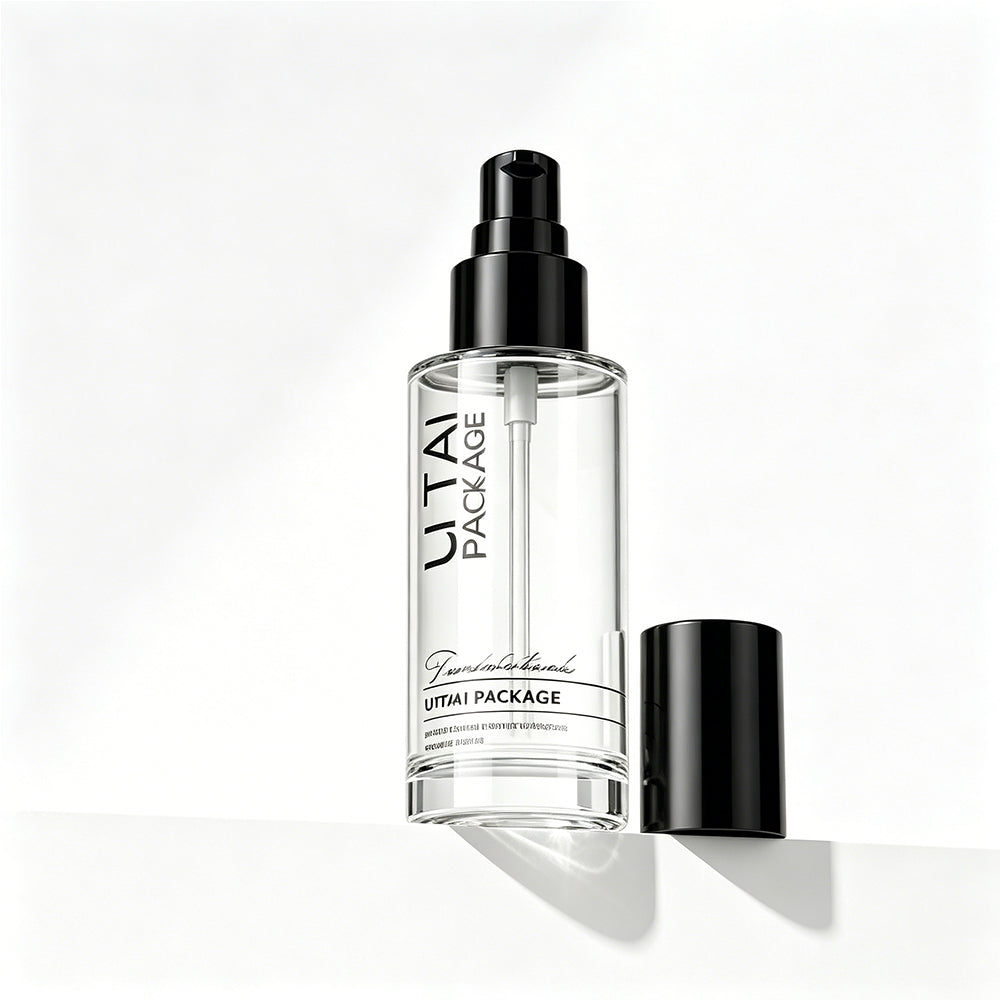 Empty Custom 30ml 100ml Frosted Glass Serum Pump Bottle With Magnetic Box