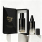 Empty Unique 50ml 100ml Cosmetic Serum Glass Pump Bottle for Hair Oil with Box and logo
