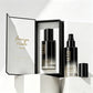 Empty Unique 50ml 100ml Cosmetic Serum Glass Pump Bottle for Hair Oil with Box and logo