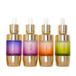 Luxury Cosmetic Packaging Electroplated Gold Empty 30ml Serum Glass Pump Bottle with Dropper