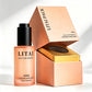 Custom 30ml 1oz Press Button Orange Empty Frosted Cosmetic Glass Face Serum Bottle With Box