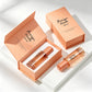Custom 30ml 1oz Press Button Orange Empty Frosted Cosmetic Glass Face Serum Bottle With Box