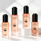 Custom 30ml 1oz Press Button Orange Empty Frosted Cosmetic Glass Face Serum Bottle With Box