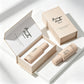 Custom Printed Beige Cosmetic Packaging Set Serum Oil Bottle 30ml for Serum Pump Bottle with Rigid Paper Gift Box