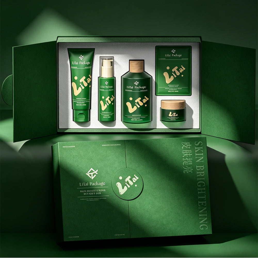 High-end Black Lace Pattern Cosmetic Gift Box Set Empty Professional Skin Care Packaging Solutions