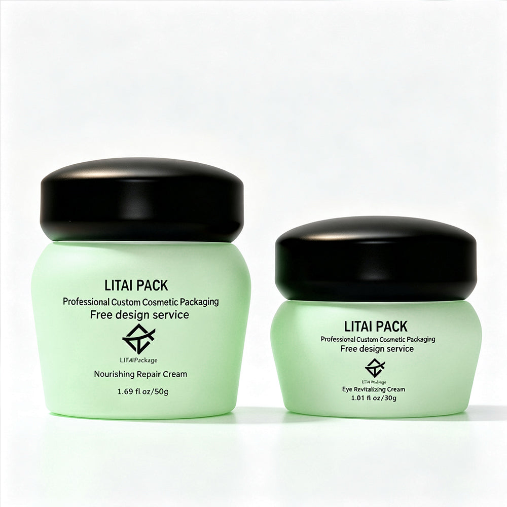New Design Empty 30g 50g 100g Customizable Luxury Glass Jars for Face Skincare Moisture Cream