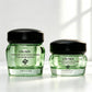 Empty Transparent Grass Green Glass Custom Lotion Glass Pump Bottle Face Cream Jar Set