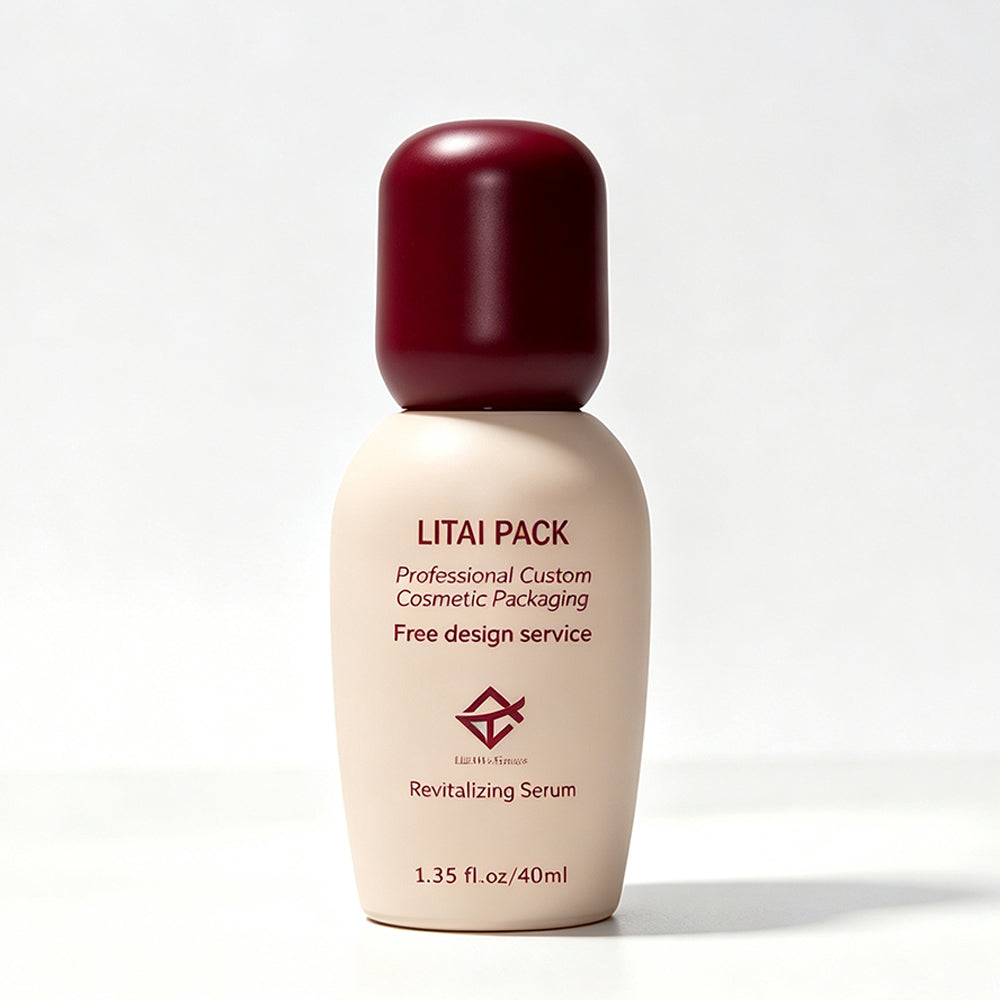 Beige Empty 30 50 100 ml Cream Cosmetic Packaging Set Glass Lotion Jar Serum Pump Bottle Luxury Skincare Glass Packaging Set
