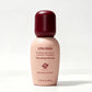 Luxury Frosted Clear Pink Glass Skincare Packaging Lotion Bottle With Golden Pump