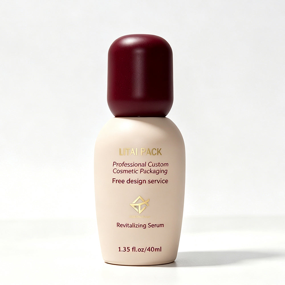 Beige Empty 30 50 100 ml Cream Cosmetic Packaging Set Glass Lotion Jar Serum Pump Bottle Luxury Skincare Glass Packaging Set